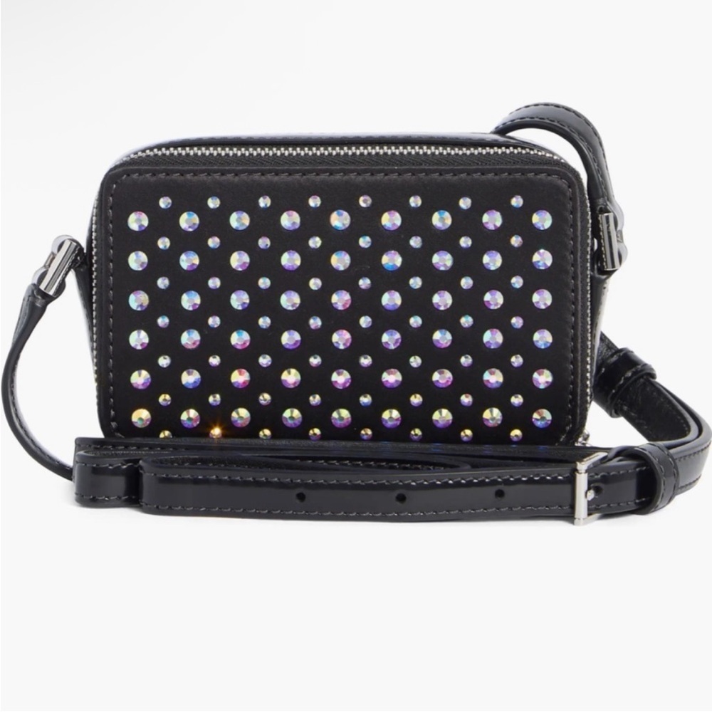 Kate Spade Black and Silver Studded Crossbody micro bag - Picture 2 of 15